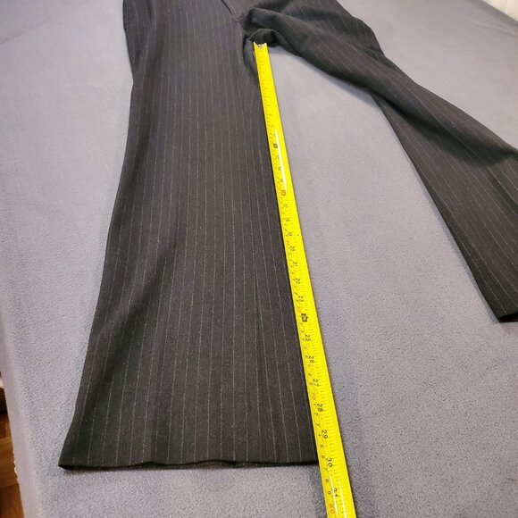 Zara Basic Women Pants Size 4 Gray with Silver Striped Business Casual High Rise - Picture 10 of 12